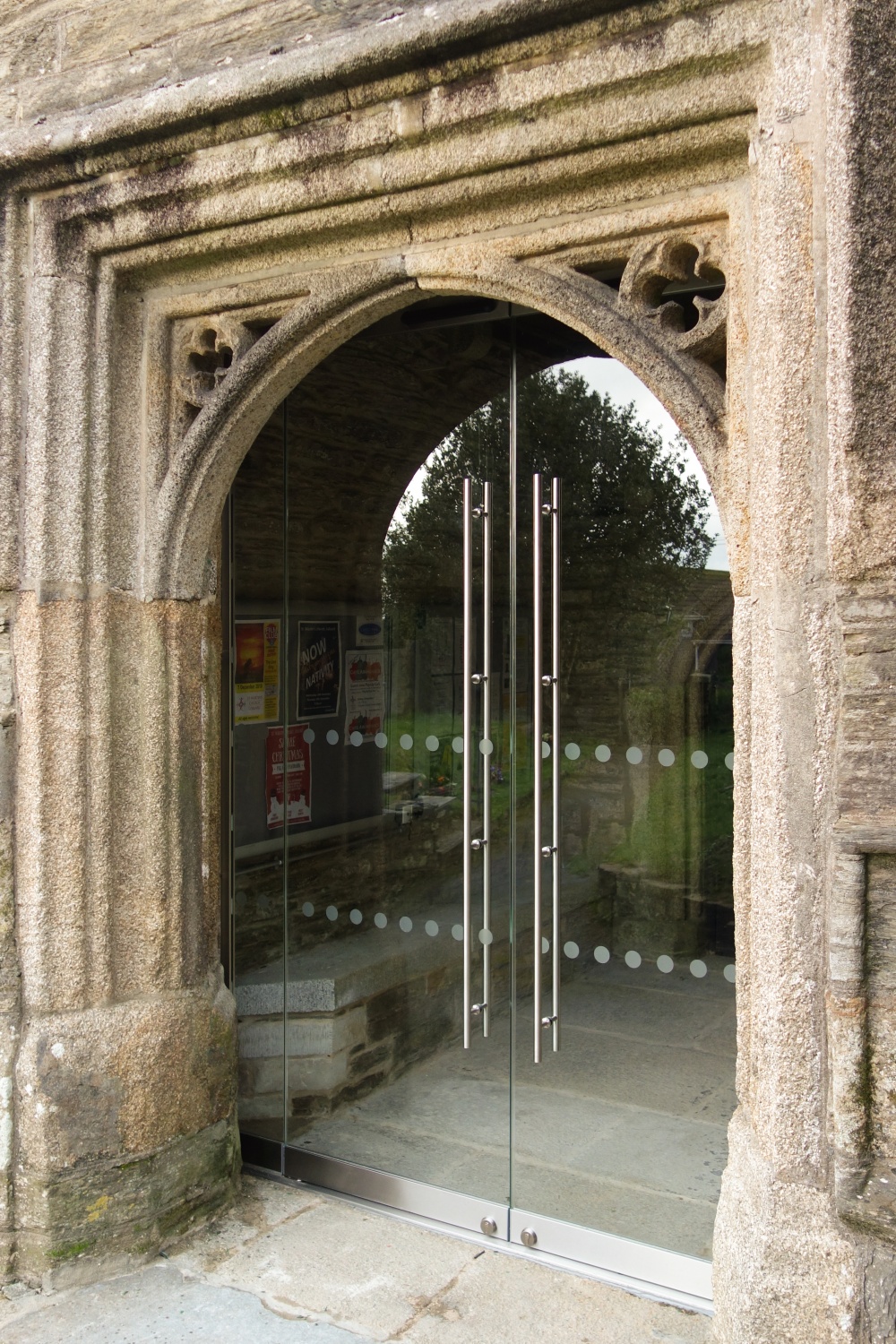 GL15 glass doors for St Martins Church, Liskeard, Cornwall